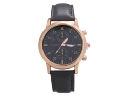 Relógio unissex CCQ Fashion Retro Bronze Couro PU Quartzo Pulse (azul)