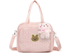 Bolsa Mamãe Mãe E Bebê Cuich Bolso Cambiador Para Bebé Con Lindo Dije, Bolso Para Cochecito De Bebé De Tela Cómoda, Bolso De Viaje Para Pañales Rosa