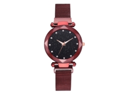 Reloj De Pulsera Casual Para Mujer Con Correa Magnética, Estilo Sencillo, Movimiento De Cuarzo, Xr2934 - Rojo