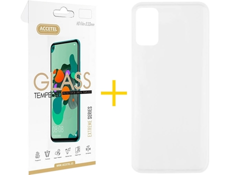 Carcasa + Protector de Pantalla para Samsung Galaxy S22 5G ACCETEL Transparente Claro