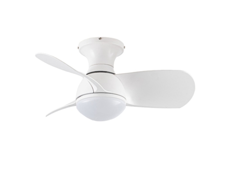 Ventilador DC KUKI blanco LED dimable CCT regulable y temporizador AKUNADECOR