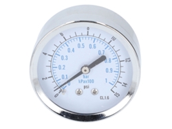 2026velora-manómetro De Presión Axial Doble Escala 0-1bar/100kpa 0-15psi 1/4in Npt 2.5in Para Aire Agua Combustible