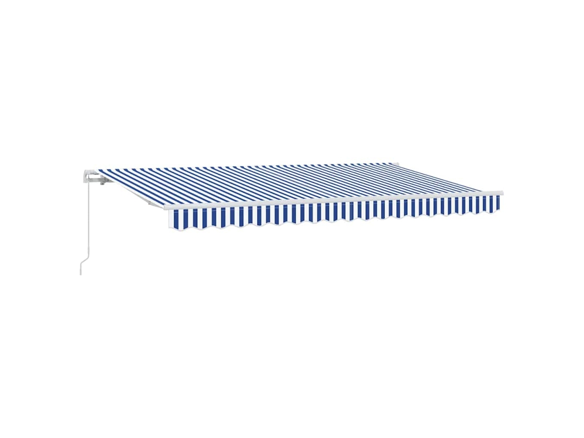 Maison Exclusive - Toldo Retráctil Manual Azul 400 X 200 Cm Tela