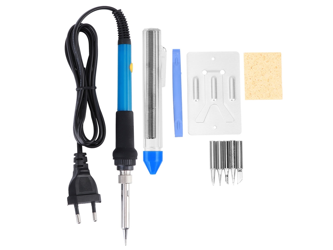 Juego De Soldador Eléctrico Ajustable De 60 W, Herramienta Industrial, Control De Temperatura.