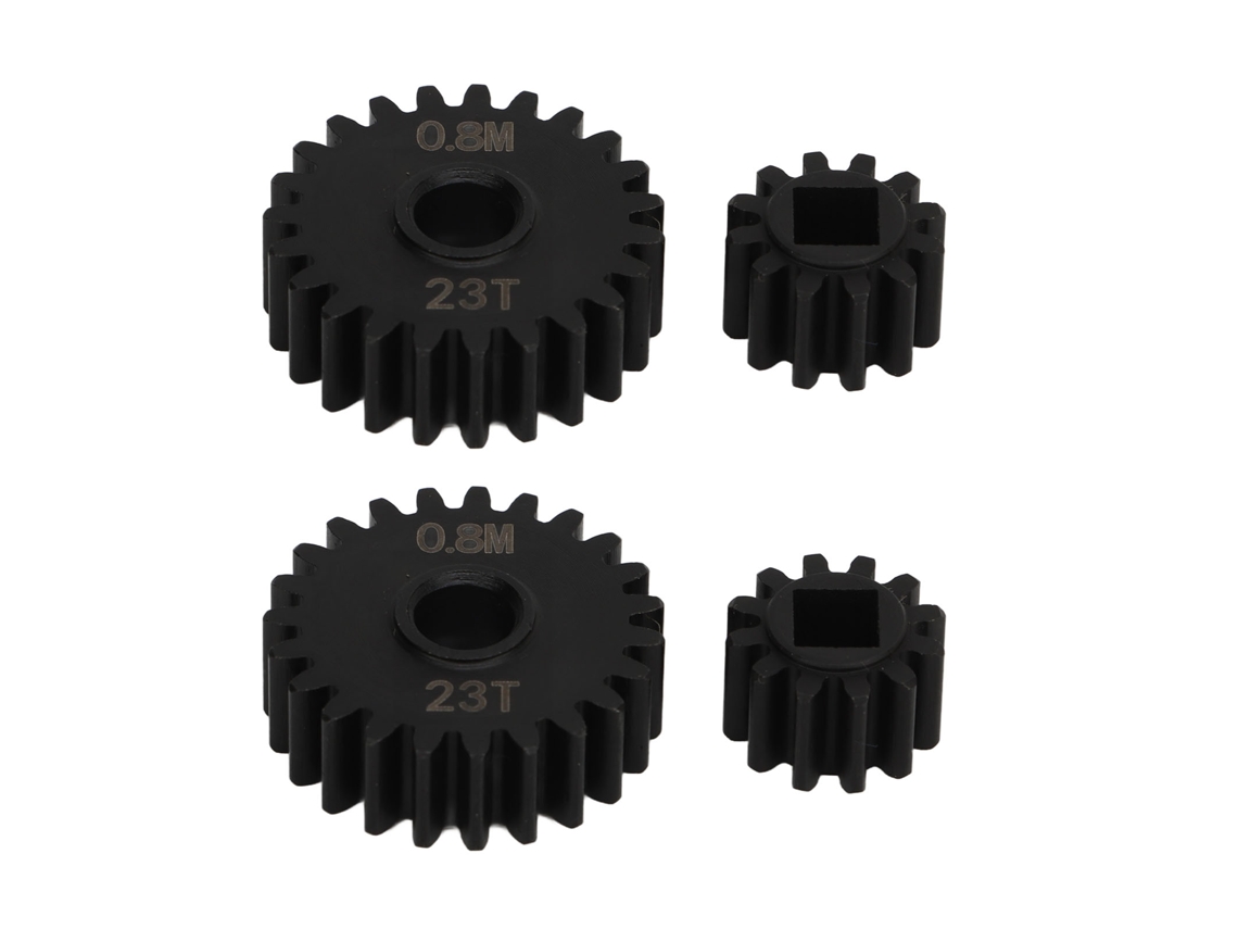 Engranaje De Eje De Portal De Acero De 12t Y 23t Para Piezas De Mejora Del Coche Teledirigido Capra Scx10 Iii 1/10 Rc Crawler