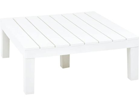 Mesa de jardín VIDAXL Blanco Plástico (78x78x31 cm)
