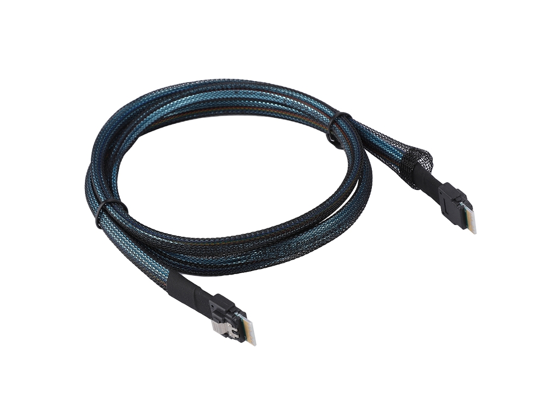 Cable De Transmisión De Datos Sas Delgado Sff-8654 A Disco Duro De Servidor Sff-8654, 1 M, 12 Gbps
