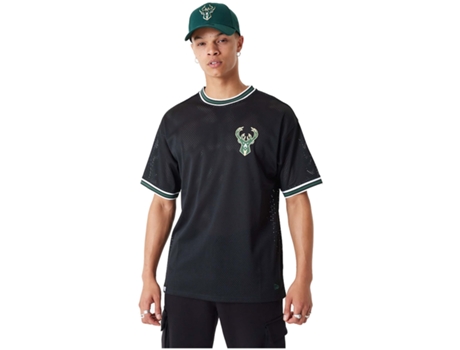 Camiseta de Hombre NEW ERA Corta Milwaukee Bucks Verde (S)