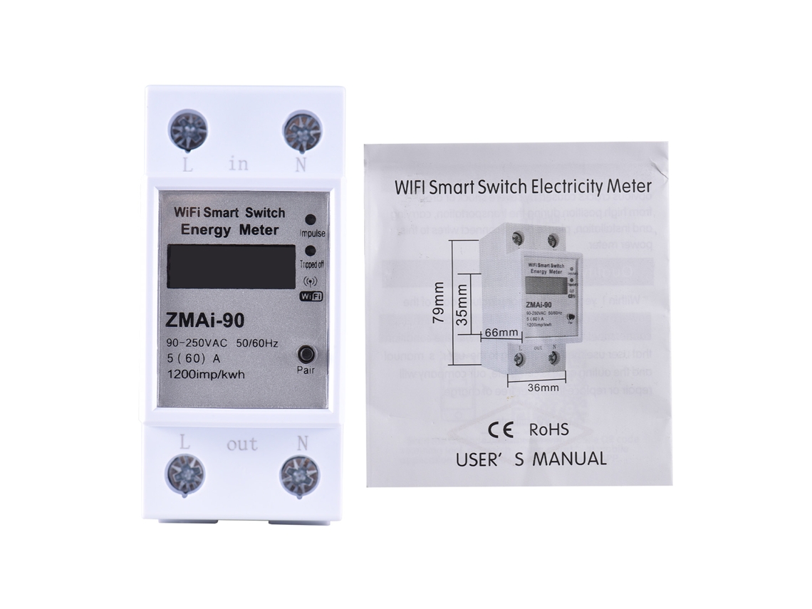 2026 Store-medidor Inteligente De Energía Wifi Con App Ty Control De Corriente Monofásico Din Rail Lcd Medidor De Consumo Eléctrico