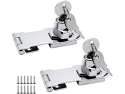 2 pares de pestillos de aleación de zinc de 80 mm para puertas, cajas, armarios, cajones y alacenas.