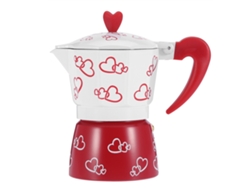 Cafetera de aluminio duradera para uso doméstico y de oficina.