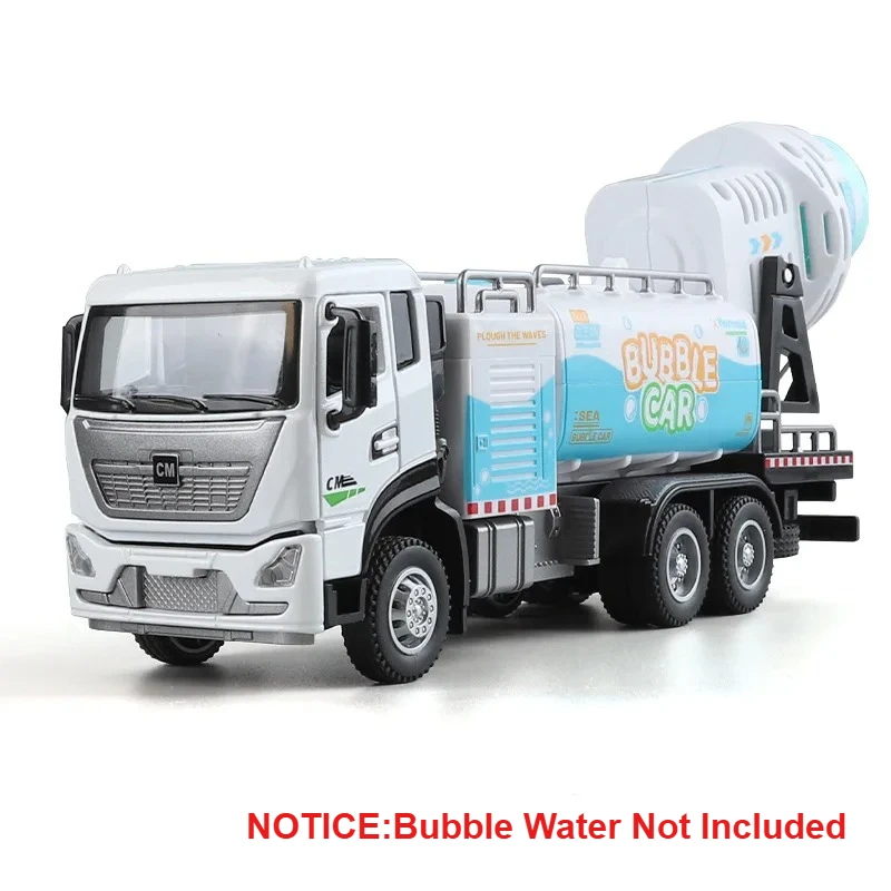 (blanco) Modelo De Coche De Burbujas 1:24, Modelo De Vehículo De Construcción Urbana De Aleación Fundida A Presión