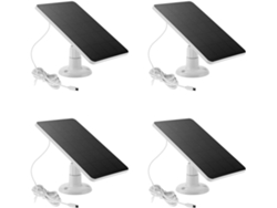 Cargador Solar Impermeable De 4w (4 Unidades) Para Cámaras De Seguridad Domésticas