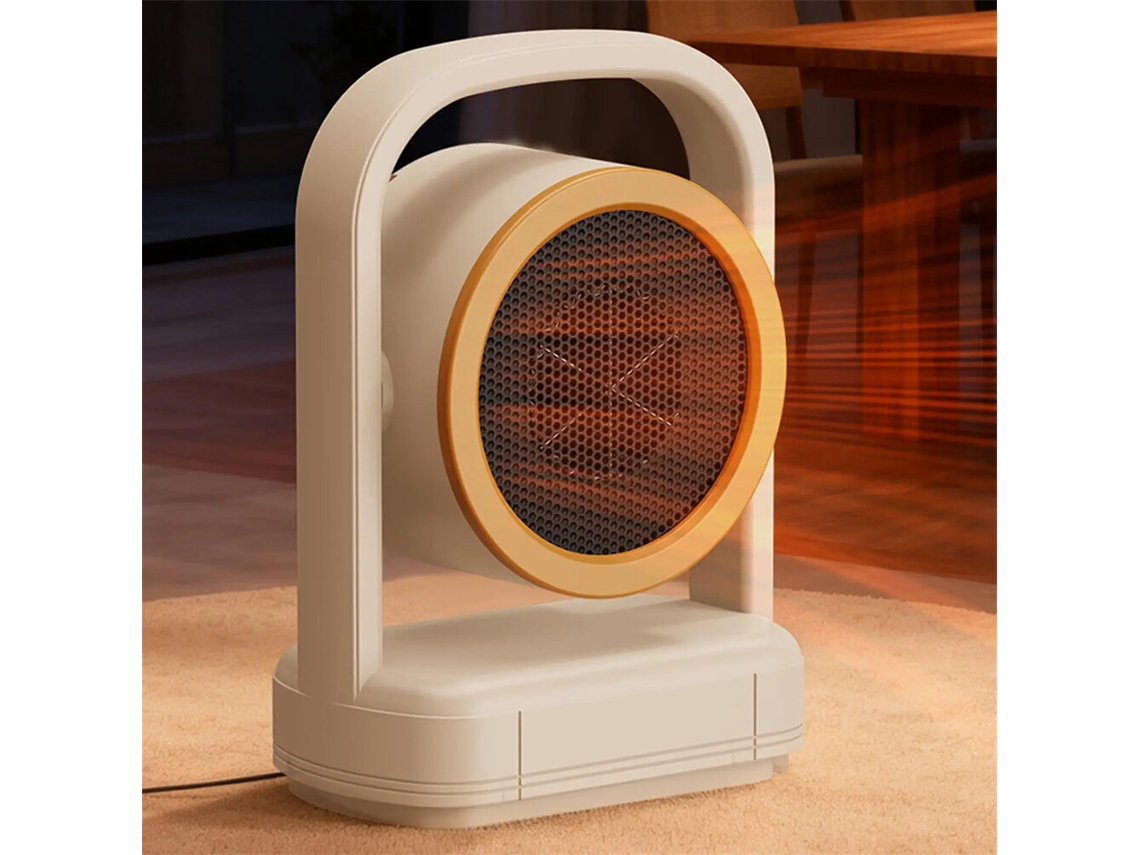 Calentador portátil Tevorex de 500 W con temperatura ajustable, dos modos de calentamiento, diseño económico y protección contra sobrecalentamiento.