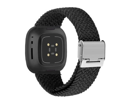 Correa Solo loop para Fitbit by Google Versa 2 Negro