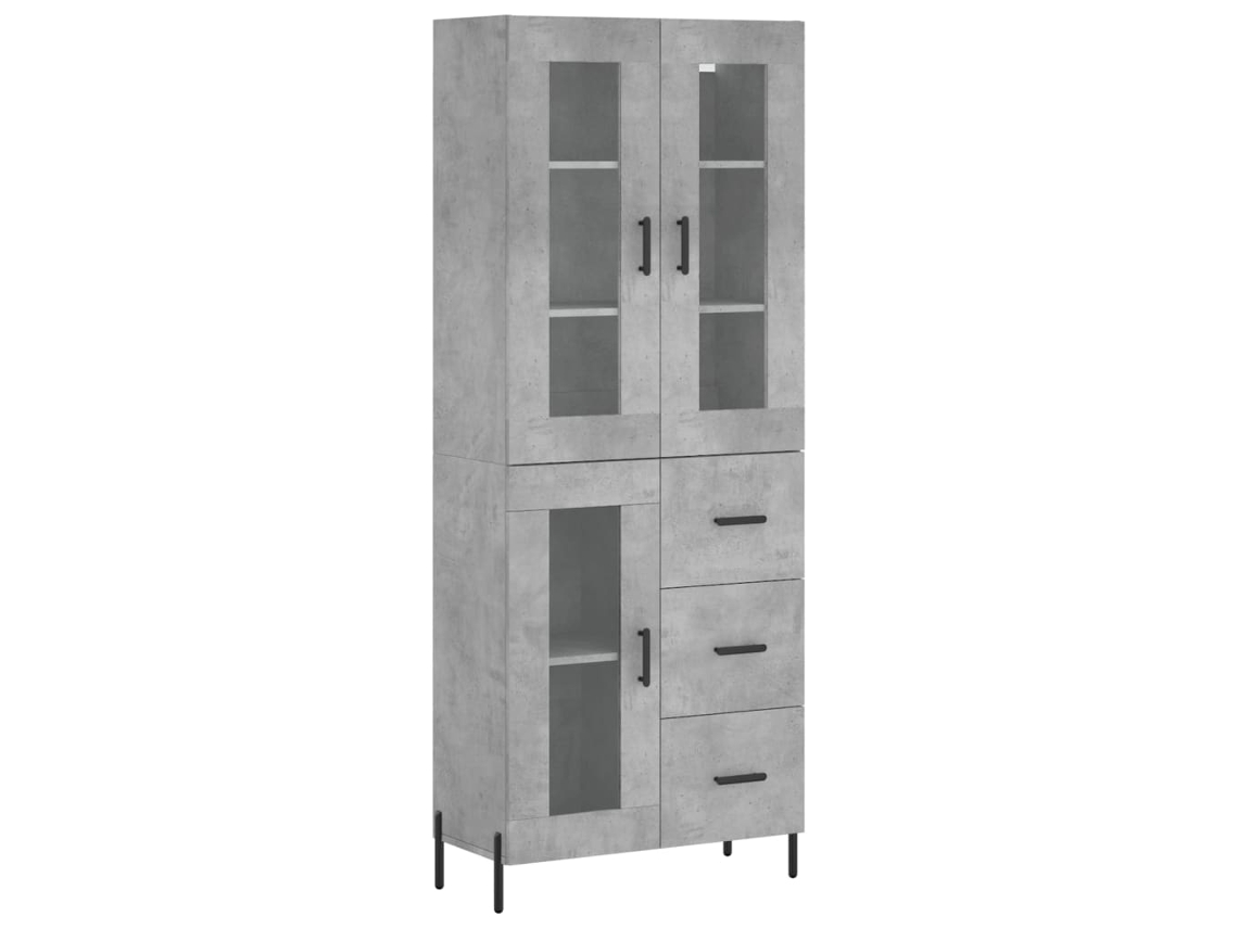 Maison Exclusive - Aparador Alto Madera Contrachapada Gris Hormigón 69,5x34x180 Cm