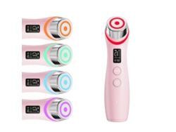 Dispositivo De Microcorriente Ems (rosa) Para Lifting Facial, Masajeador Facial Y De Cuello Con Microagujas De Radiofrecuencia