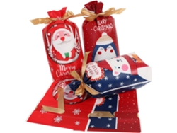 Juego de 50 bolsas con cordón para envasar dulces navideños, ideales para guardar galletas y Gokoco.