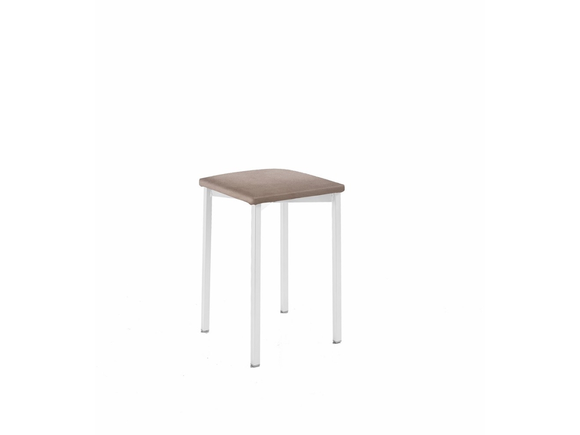 Banqueta de Cozinha Branca Kati 33x47x33cm Domus Urbano FANMUEBLES
