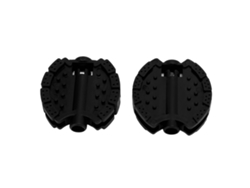 2026-2 Piezas Pedales De Plástico Para Bicicleta Niño Triciclo Cochecito Accesorios De Pie Frontal Negro Reemplazo