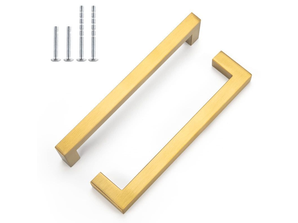 Mango De Mueble Moderno Oro 128mm Espaciado De Agujeros, Juego De 10 Tiradores Para Cocina, Armario, Cajonera (oro Gris)