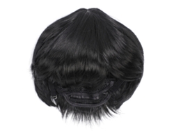 Peruca E Toupee Para Homem Com Cabelo Curto Moderno, Preto, Fácil De Usar, Material Sintético De Alta Qualidade