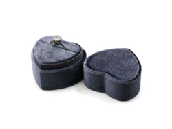 Caja Para Anillos Con Forma De Corazón, Joyero Para Ceremonia Importante De Boda, Estilo Retro.