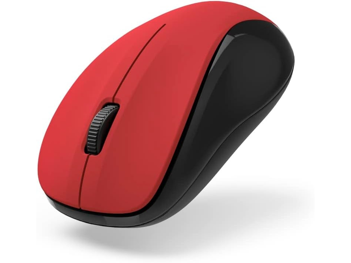Ratón Óptico Inalámbrico (ratón Silencioso, Receptor Usb, 1200 Dpi, 3 Botones Con Rueda De Desplazamiento, Rojo