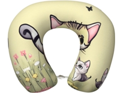 Almohada Viaje Espuma Viscoelástica Poliéster, Felpa Fácil Soporte, Ajustable Plegable: