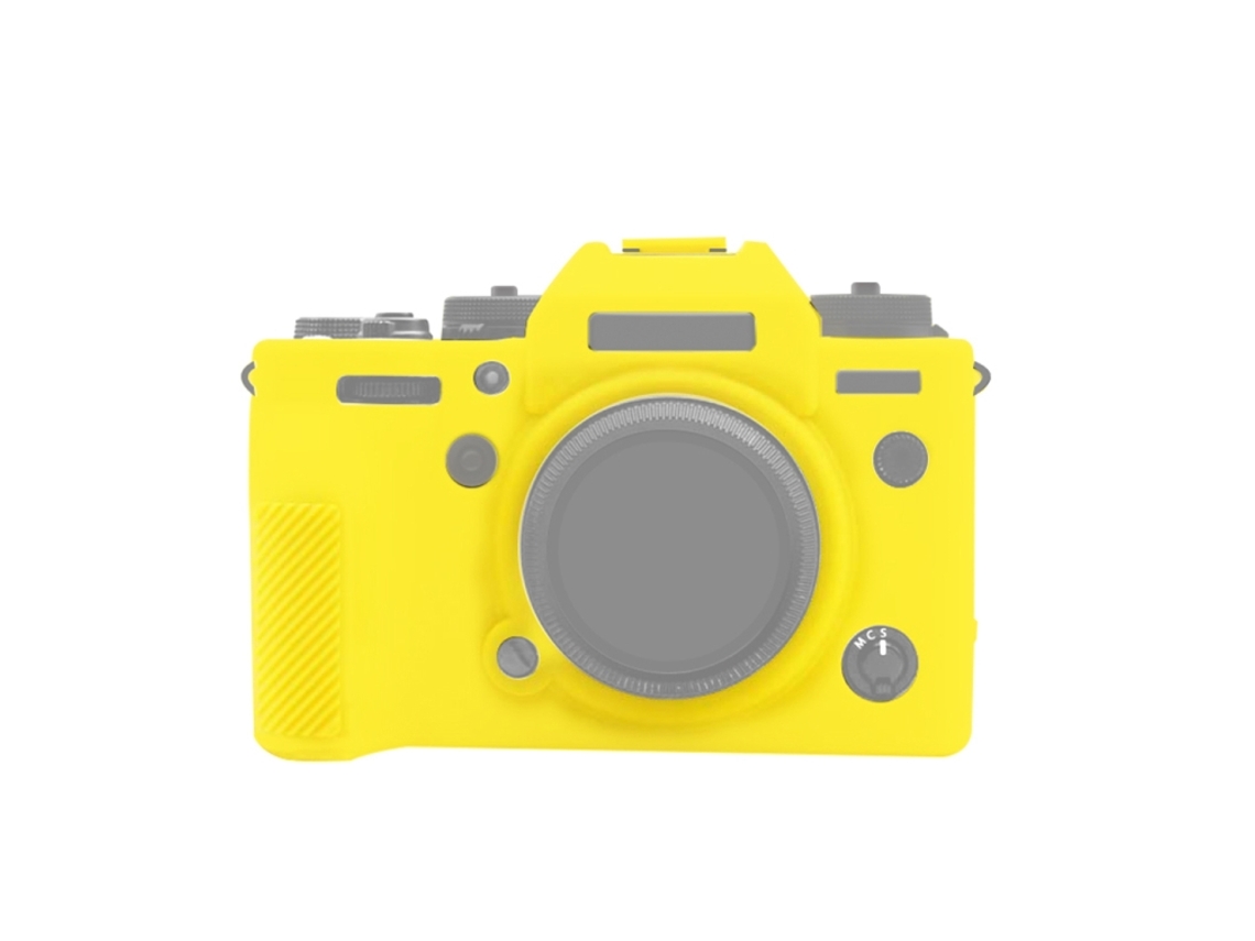 Funda protectora de silicona suave para Fujifilm X T4 amarilla Zruxe