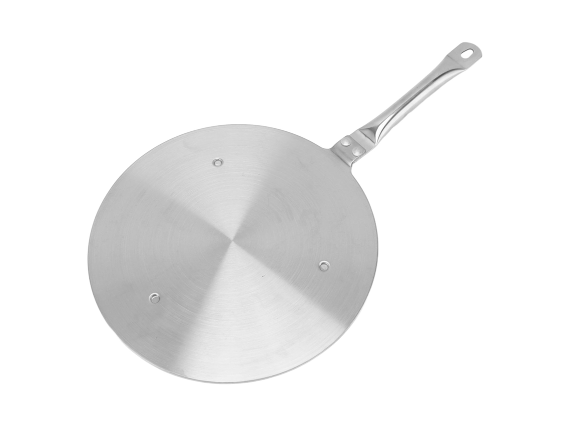 Placa Difusora De Calor De Acero Inoxidable De 24 Cm Para Placas De Inducción Con Pomo Anti-quemaduras