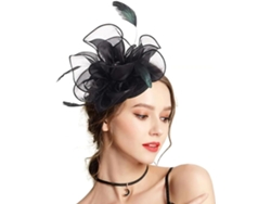 Diadema Tocado Para Mujer Con Plumas. Diadema De Malla Para Cóctel.