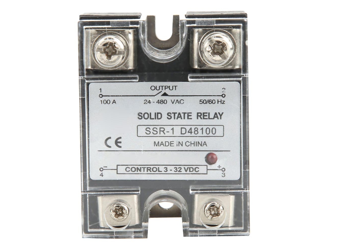 2026-rele De Estado Sólido Ssr-100-da Módulo Ssr Control Dc 3-32vdc Ac 24-480vac 100a