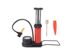 Bomba de chão Rebe para bicicleta com manômetro, mini bomba de pé portátil para bicicleta elétrica, motocicleta e carro, vermelha.