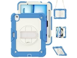 Capa Para Ipad Air 11 2026/2025/2024 11 Polegadas À Prova De Choque,com Suporte E Alça De Ombrocreme + Azul Marinho