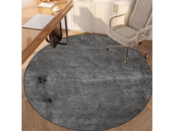 Tapete Protetor Cadeira Escritório Piso Parquet Laminado Azulejo Azul Pisos Duros, Redondo 80