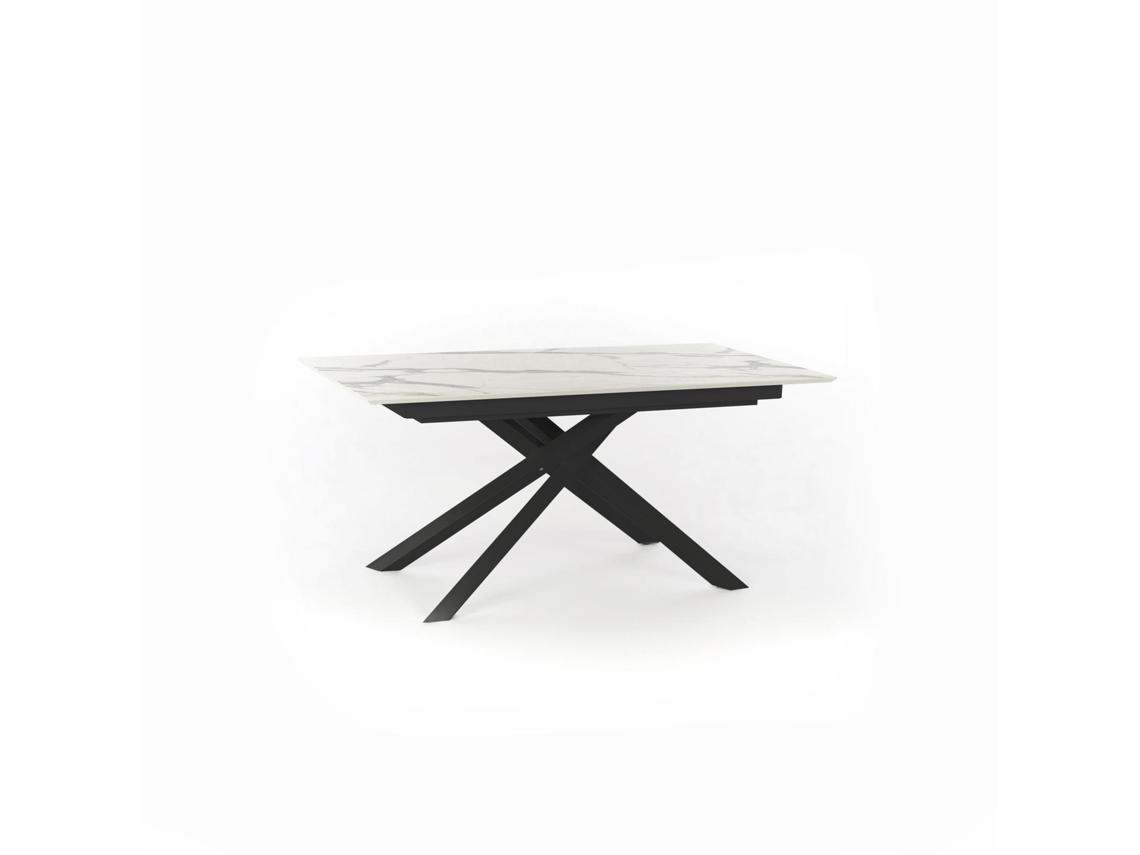 Xavier - Mesa Extensible (170/270 x 90 cm) en HPL sobre MDF Negro STONES