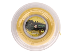 Cuerda Para Raqueta De Tenis De 1,25 Mm, Poliéster Con Doble Nervadura, Resistente A Los Impactos, 200 M, Color Amarillo Dorado, Para Adolescentes.