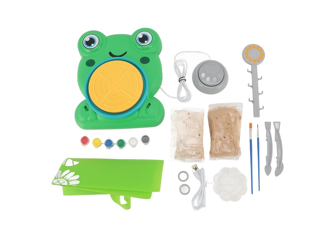 Ats-kit De Rueda De Alfarería En Miniatsura Para Niños, Máquina Eléctrica Completa Para Modelar Arcilla