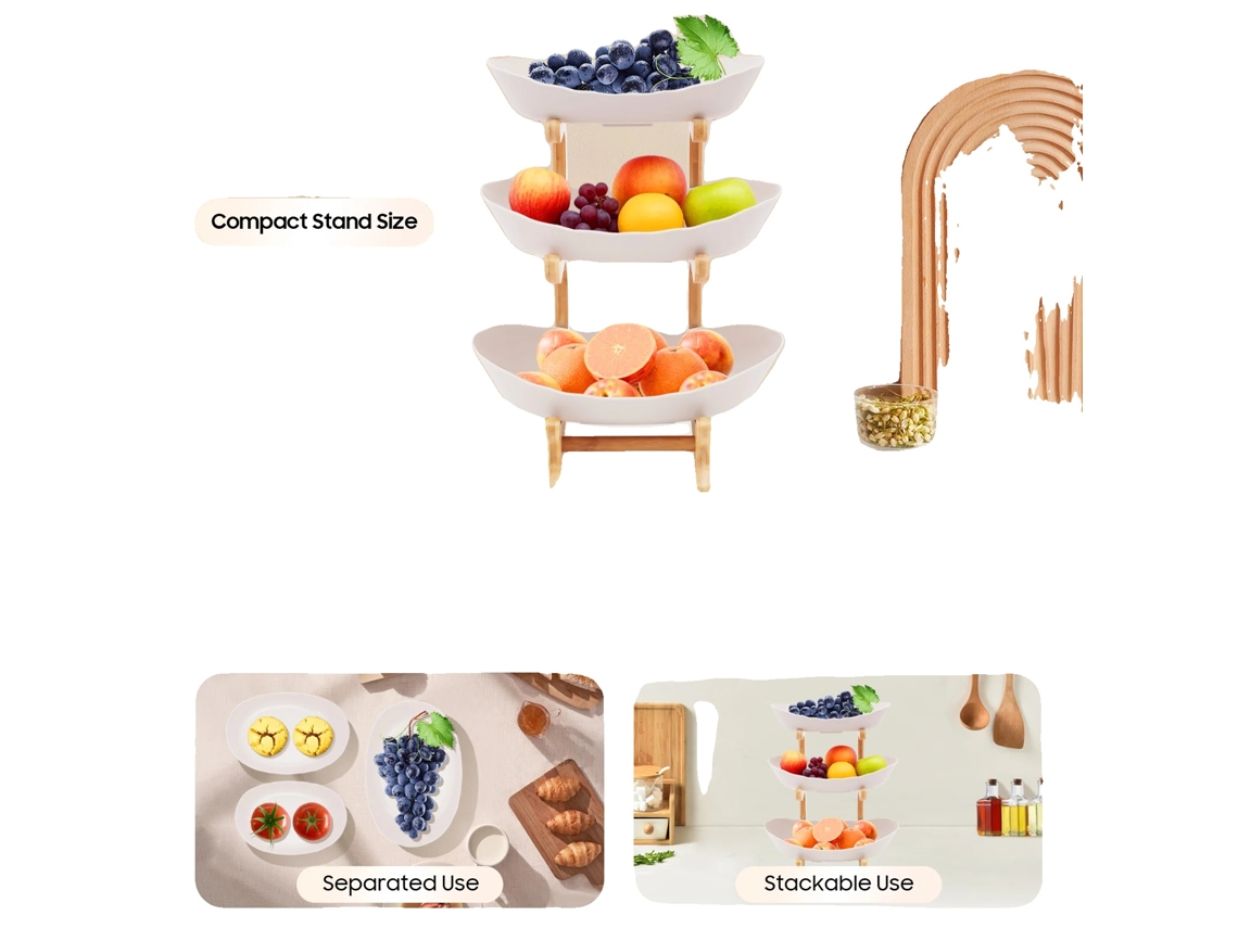 Soporte para tartas de varios pisos, acrílico resistente, 30 cm de alto, 25 cm de diámetro en la base, ideal para postres, diseño OEM ligero
