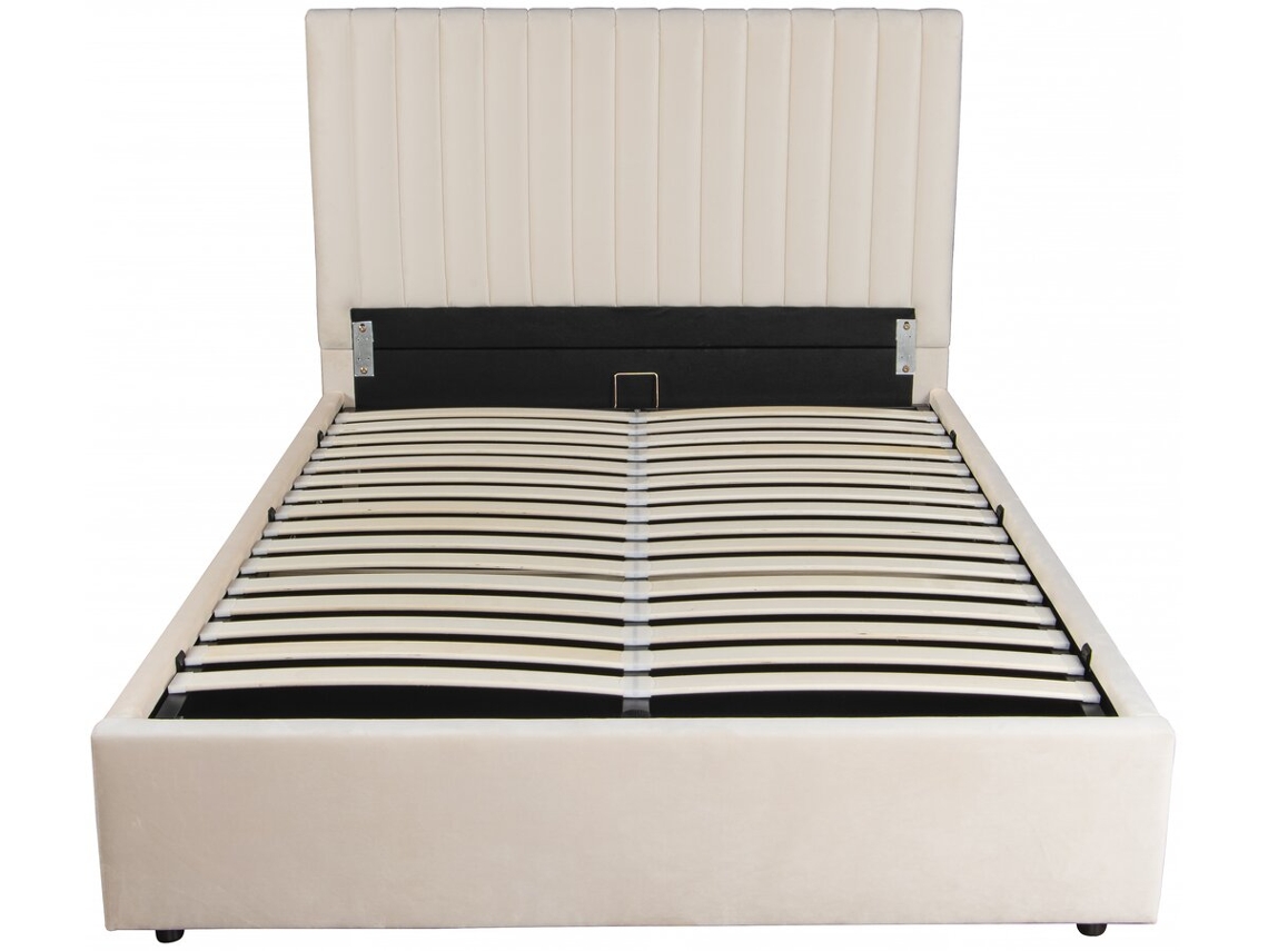 Cama con lazo ''Mia'' - 160 x 200 cm - Beige