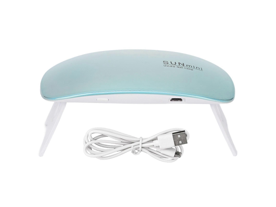 Nail Lamp 6w Portable Foldable Handheld Fast Curing Dryer Uv Led Nail Light For Manicure Blue GOKOCO