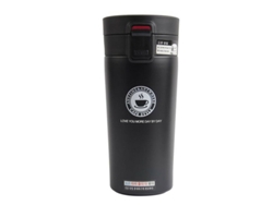 Termo de acero inoxidable, 380 ml - Negro