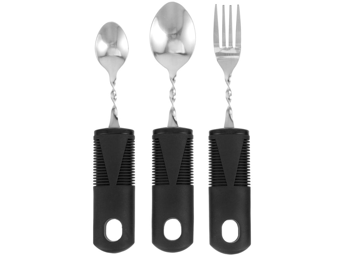 3 Conjuntos De Talheres Portáteis, Adequados Para Pessoas Idosas, Colheres, Garfos E Flexíveis Com Deficiência.