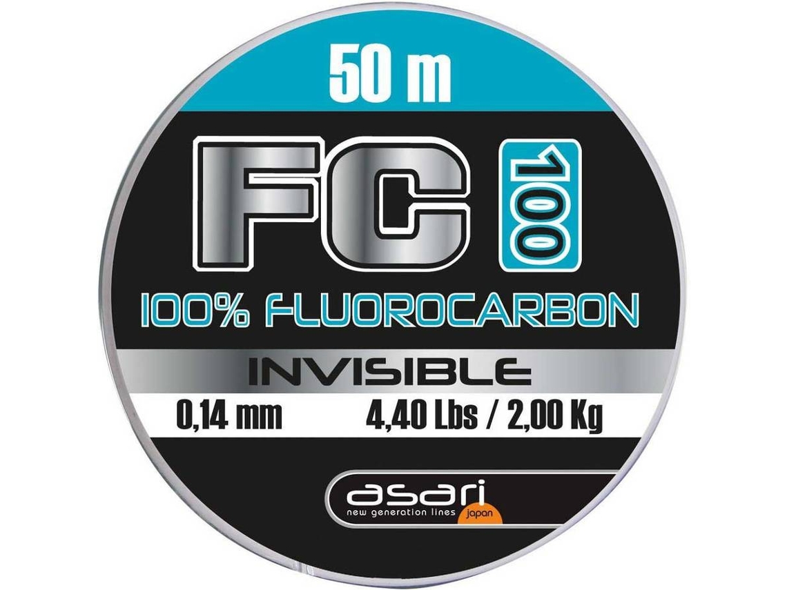 Línea de Pesca de fluorcarbono ASARI Fc 100 Fluorocarbon (0.370 mm - 0,20 mm)