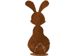 Adorno De Pascua De Conejo Oxidado, Pátina De Diferentes Épocas, Altura Aproximada 30 Cm.