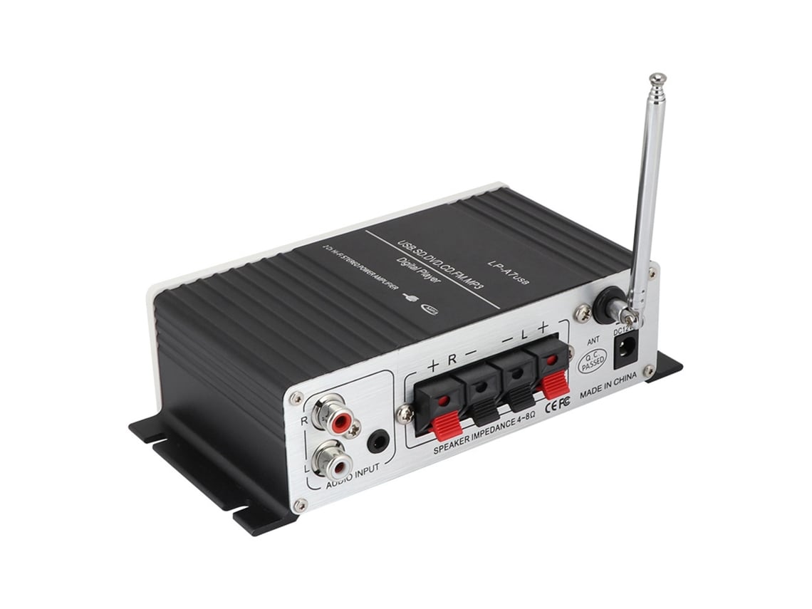 Amplificador De Audio Digital Bluetooth A7 Con Fm, Control Remoto Y Usb/mp3 Para Coche.