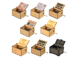 Caja De Música De Madera Vintage Con Manivela Manual Grabada, Regalo Perfecto De Navidad Y Cumpleaños Para Niños Y Adultos.