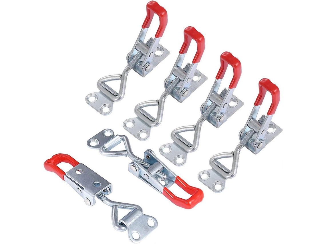6pcs 4001 Metal Toggle Latches, Latches De Alavanca Ajustáveis Para Carpintaria, Fechadura De Porta Rápida.