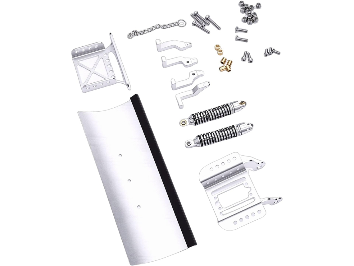 /18 Pala Quitanieves Metálica Rc Para Vehículo De Orugas Trx4m – Parte Delantera De Aleación Con Absorción De Impactos